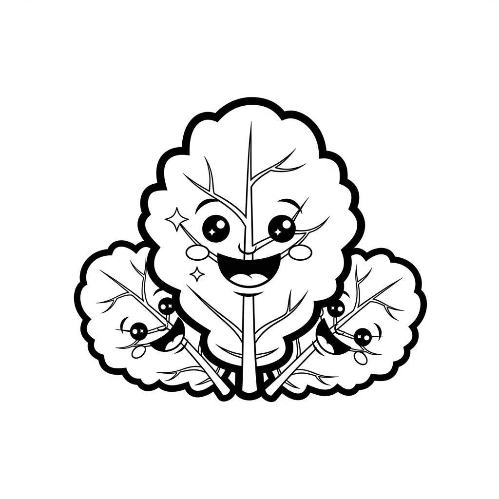 Desenho de Couve para Colorir