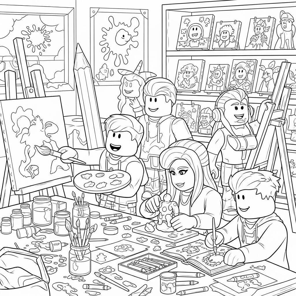 Desenho de Criatividade do Roblox para Colorir