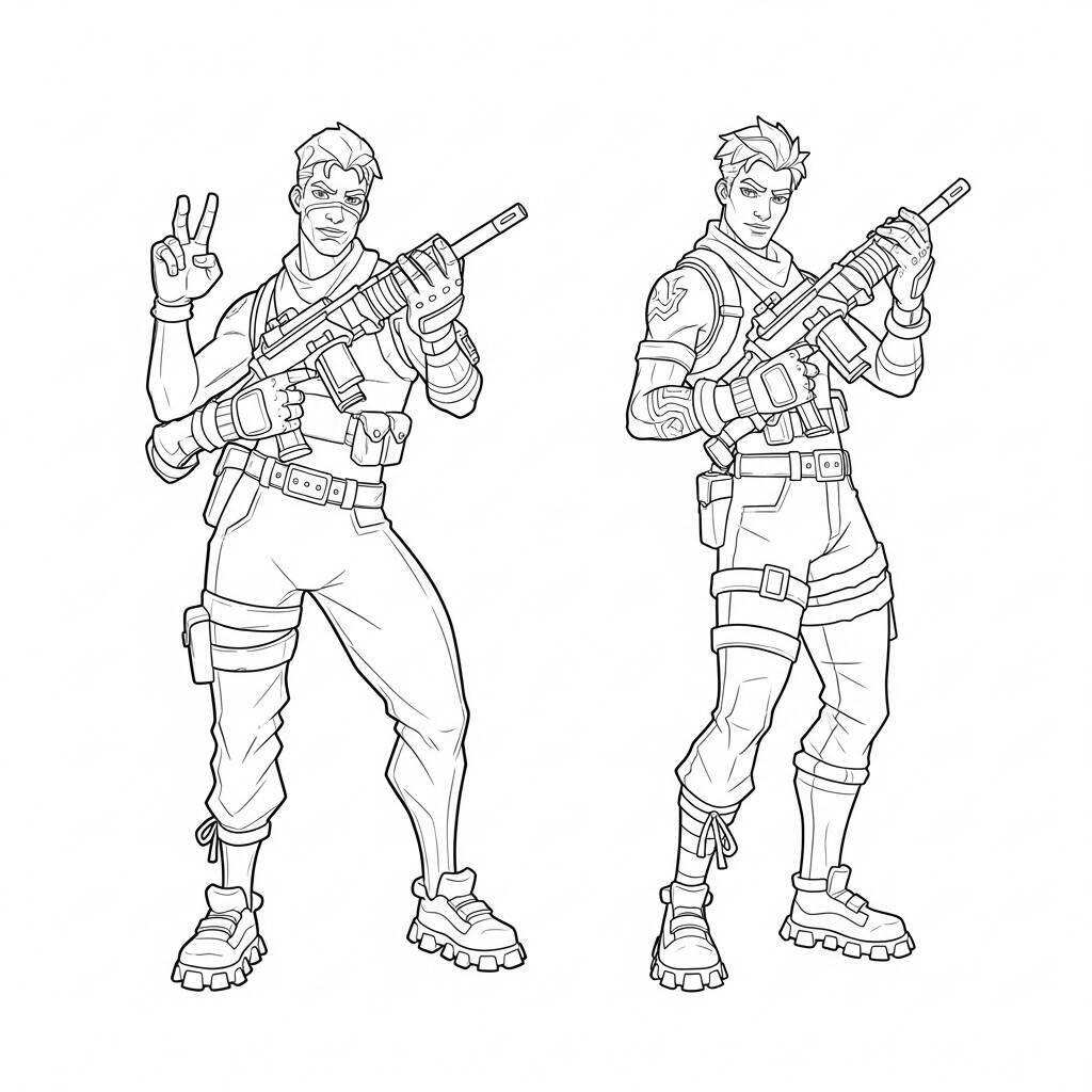 Fortnite Dances Coloring Page