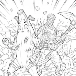 Coloriage des dégâts Fortnite