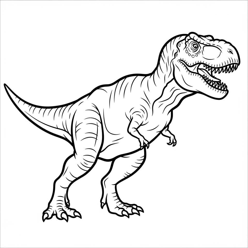 Desenho de Dinossauro Tiranossauro Rex para Colorir