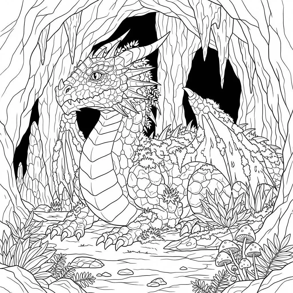 Desenho de Dragão de Terra para Colorir