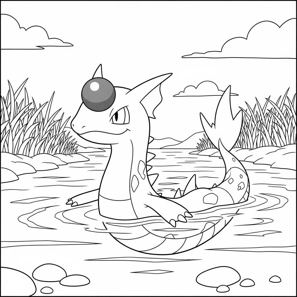 Desenho de Dratini para Colorir
