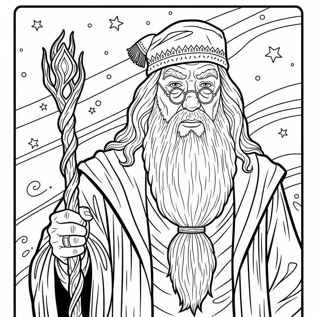 Desenho de Dumbledore para Colorir