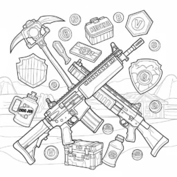 Coloriage d’équipement Fortnite