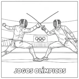 Desenho de Esgrima para Colorir