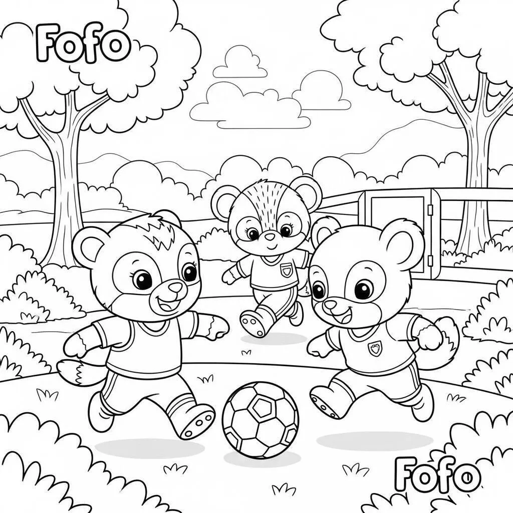 Desenho de Esportes Fofo para Colorir