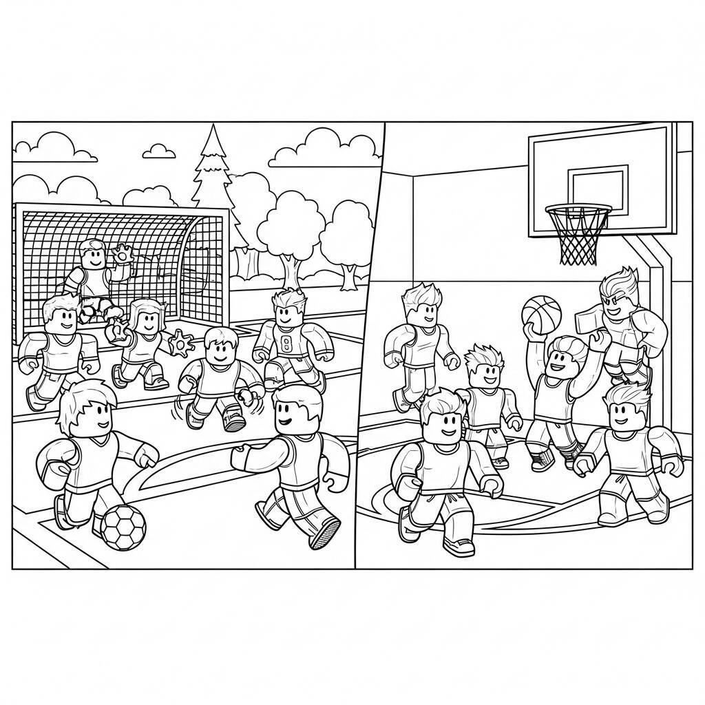 Desenho de Esportes do Roblox para Colorir