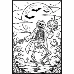 Desenho de Esqueleto para Colorir