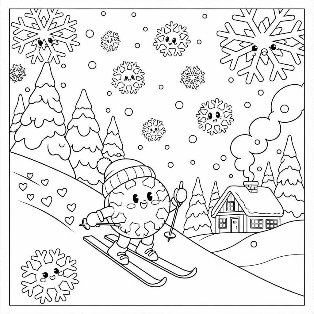 Ski- und Schnee-Malseite