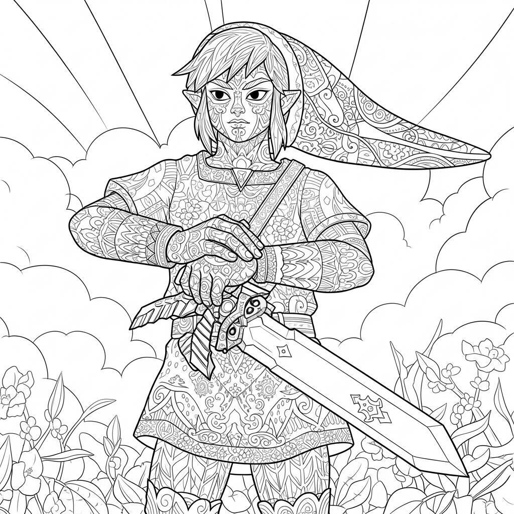 Coloriage de la statue de lien