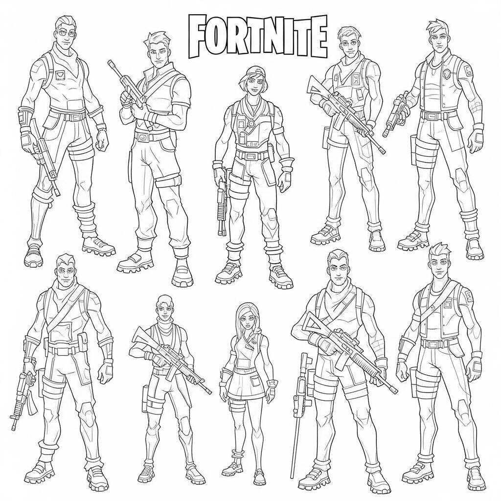 Fortnite Styles Coloring Page