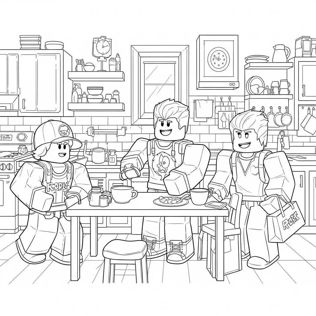 Desenho de Estilos de Vida do Roblox para Colorir