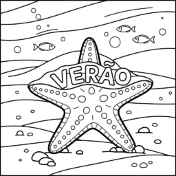 Desenho de Estrela do Mar para Colorir