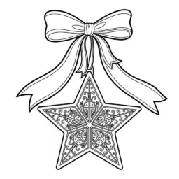 Desenho de Estrela do Natal para Colorir