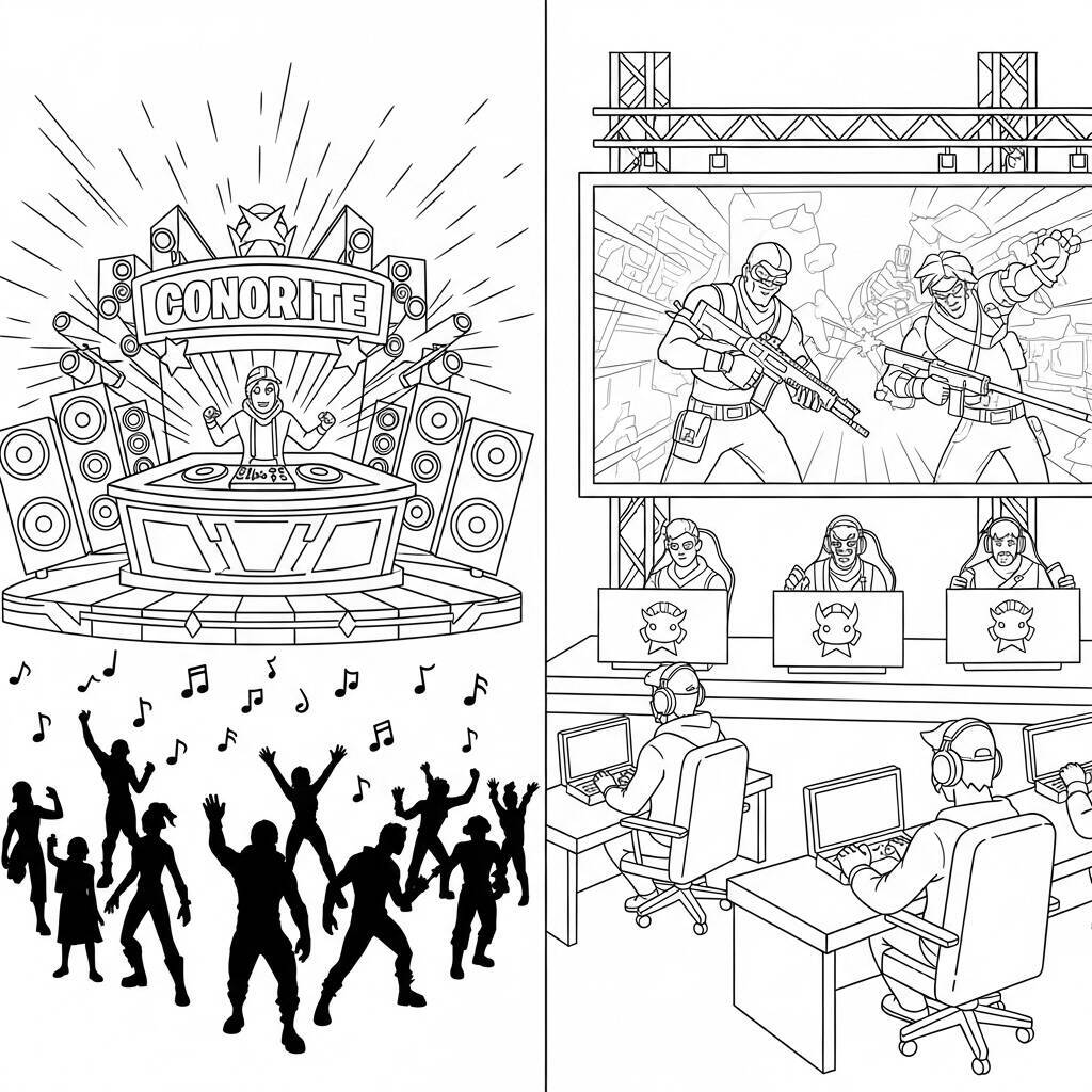 Desenho de Eventos Fortnite para Colorir