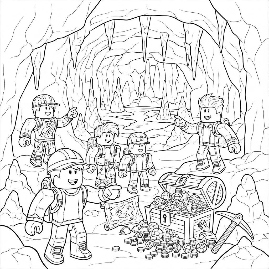 Desenho de Exploração do Roblox para Colorir