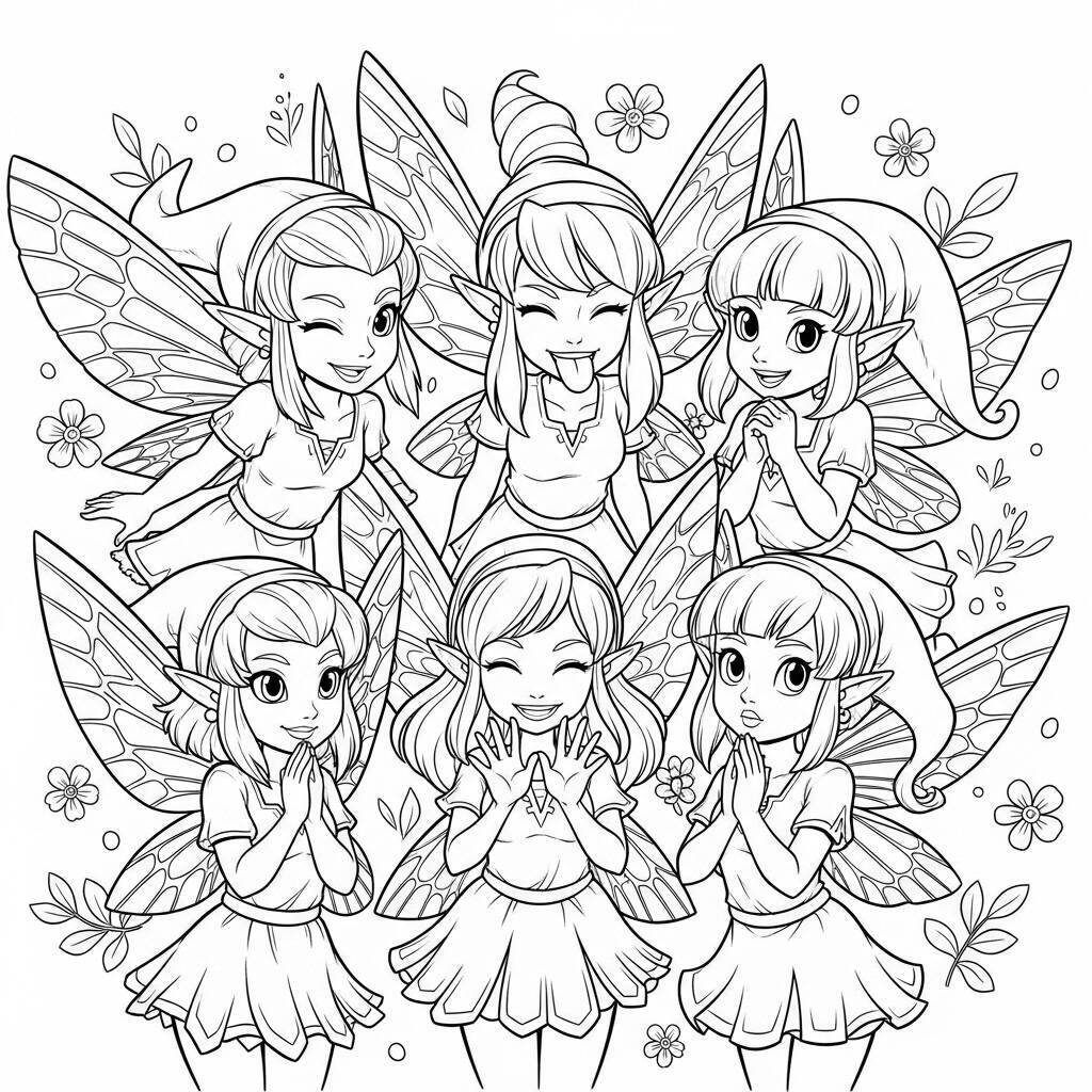 Coloriage Fées Zelda