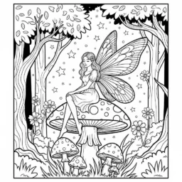 Desenho de Fadas para Colorir