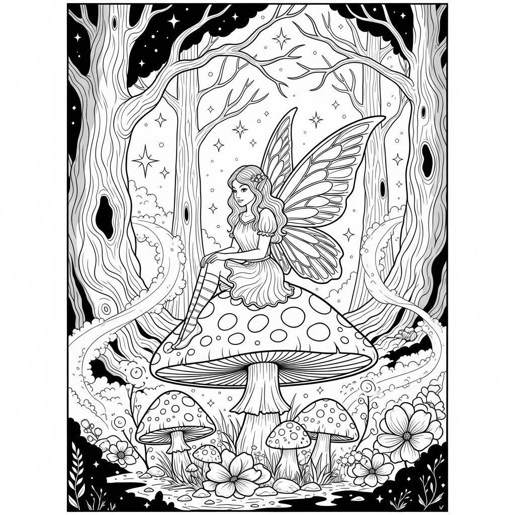Fairy Coloring Page
