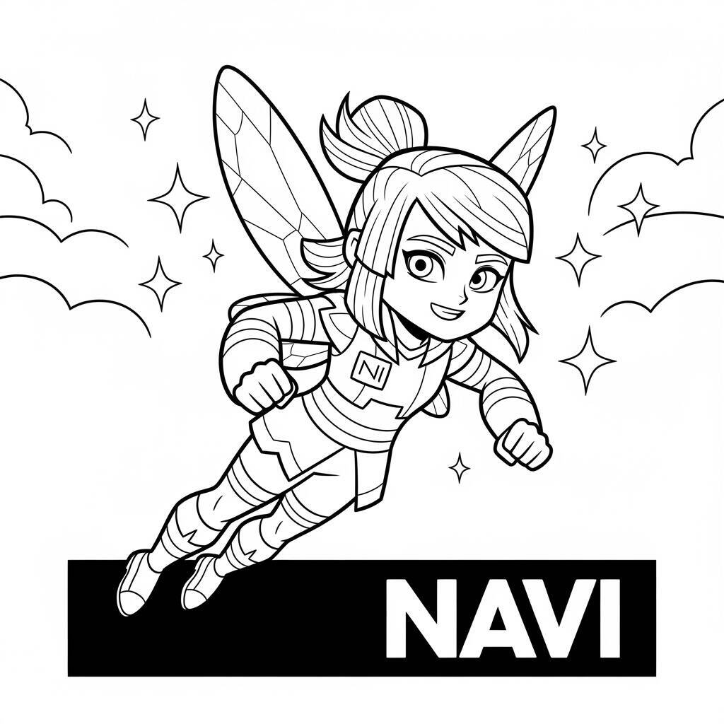 Coloriage Fée Navi