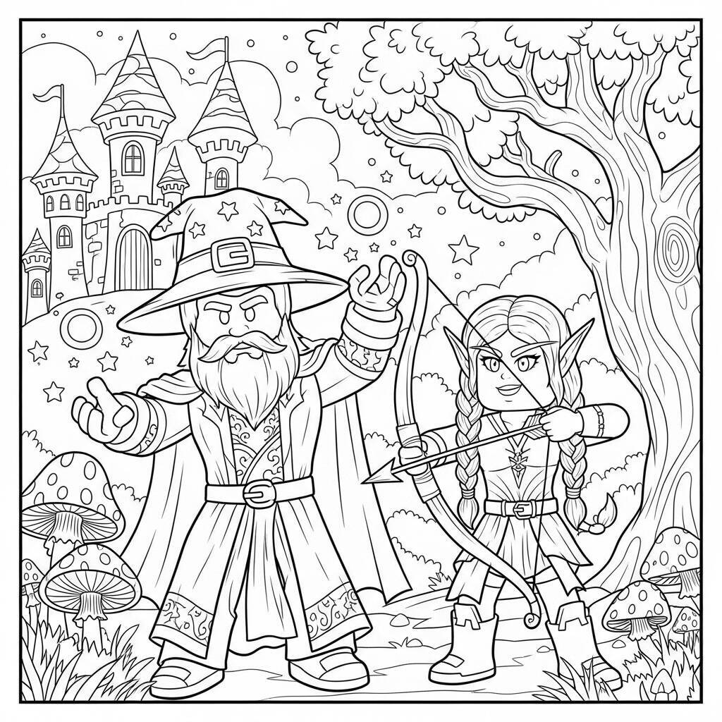 Desenho de Fantasia do Roblox para Colorir