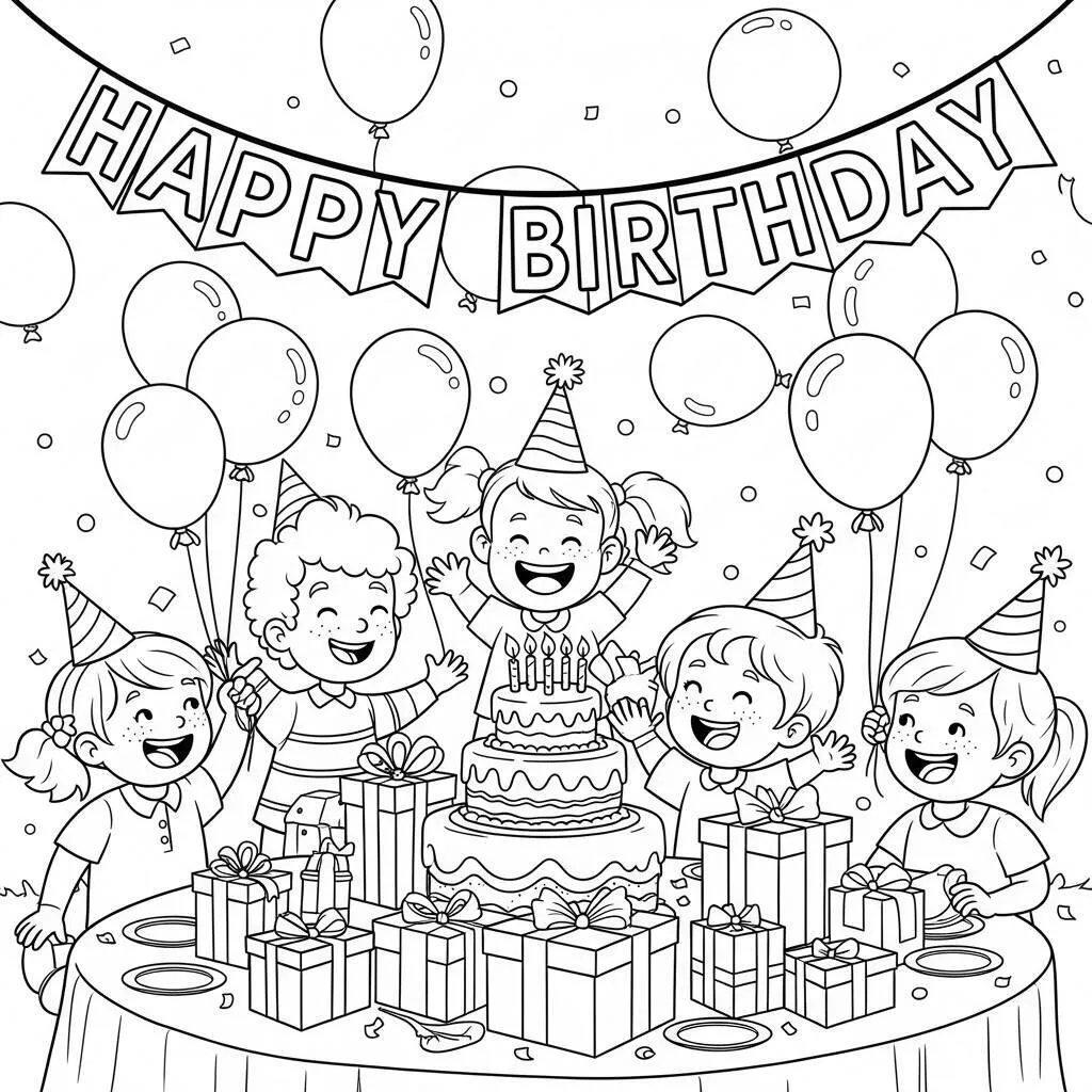 Desenho-de-Festas-para-Colorir Desenho de Festas para Colorir