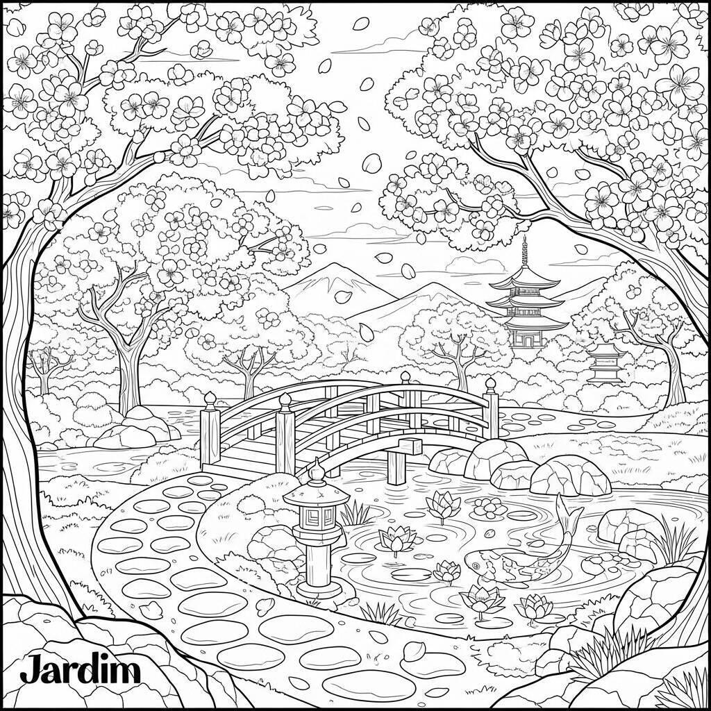Coloriage fleurs de cerisier