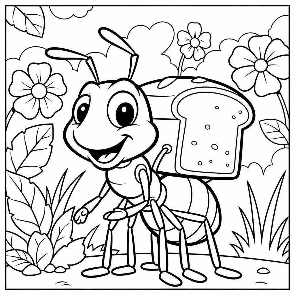 Desenho de Formiga para Colorir