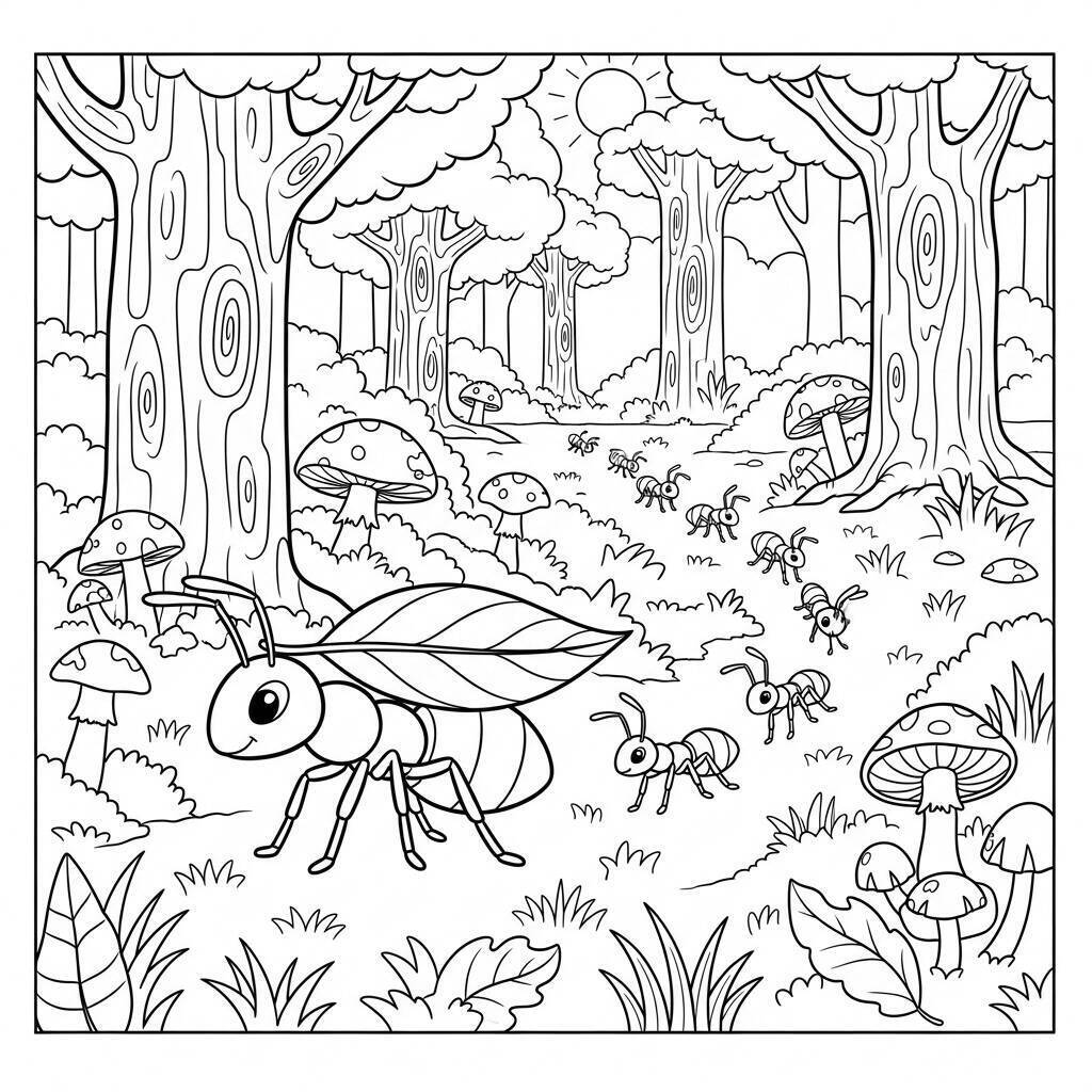 Desenho de Formiga para Colorir