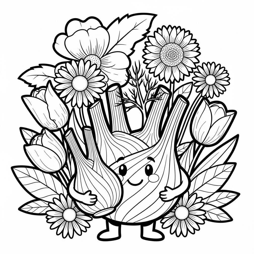 Desenho de Funcho para Colorir