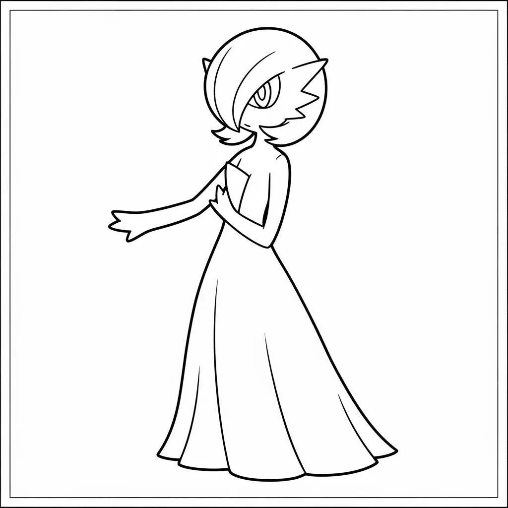 Desenho de Gardevoir para Colorir