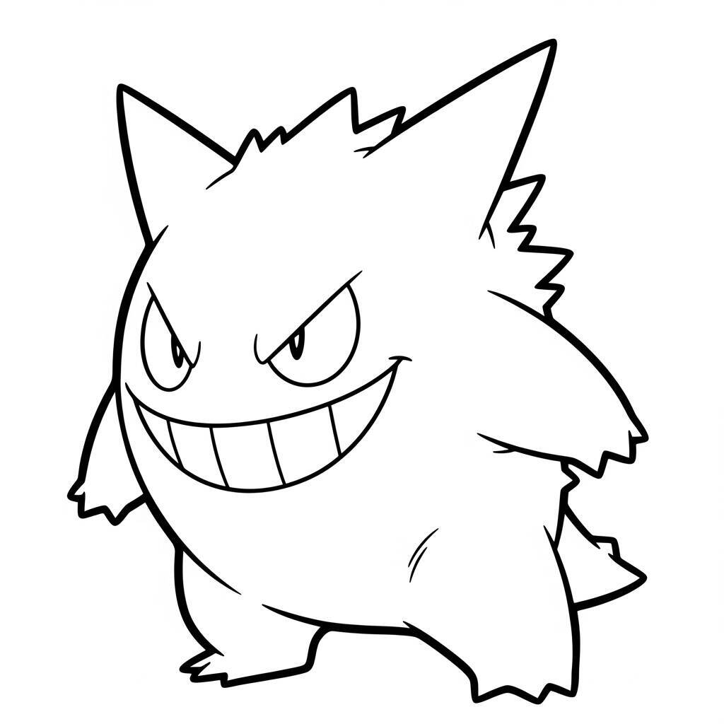 Desenho de Gengar para Colorir