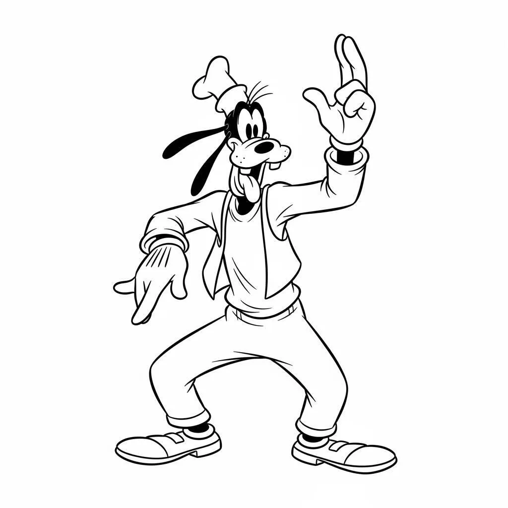 Desenho-de-Goofy-para-Colorir Desenho de Goofy para Colorir