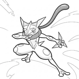 Pagina da colorare di Greninja