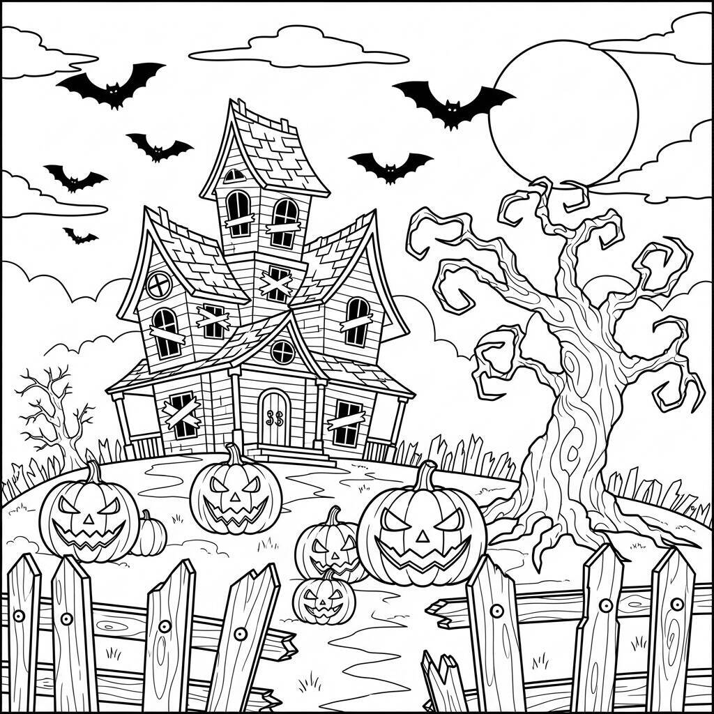 Desenho de Halloween para Colorir