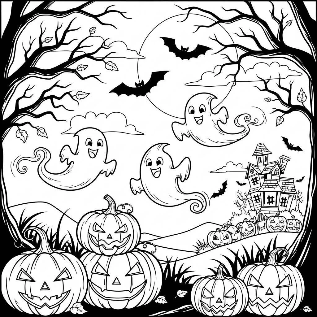 Desenho de Halloween para Colorir
