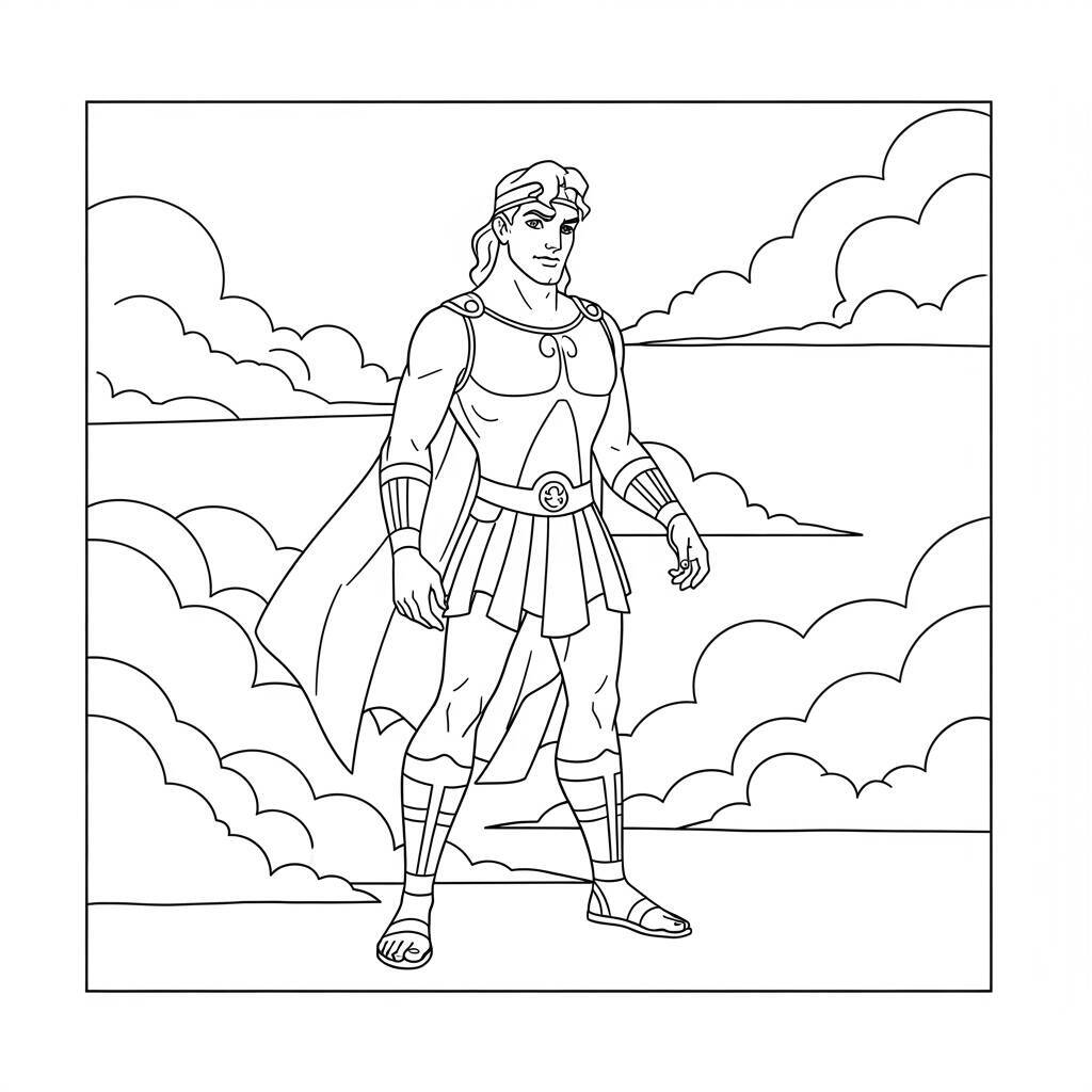 Desenho de Hercules para Colorir