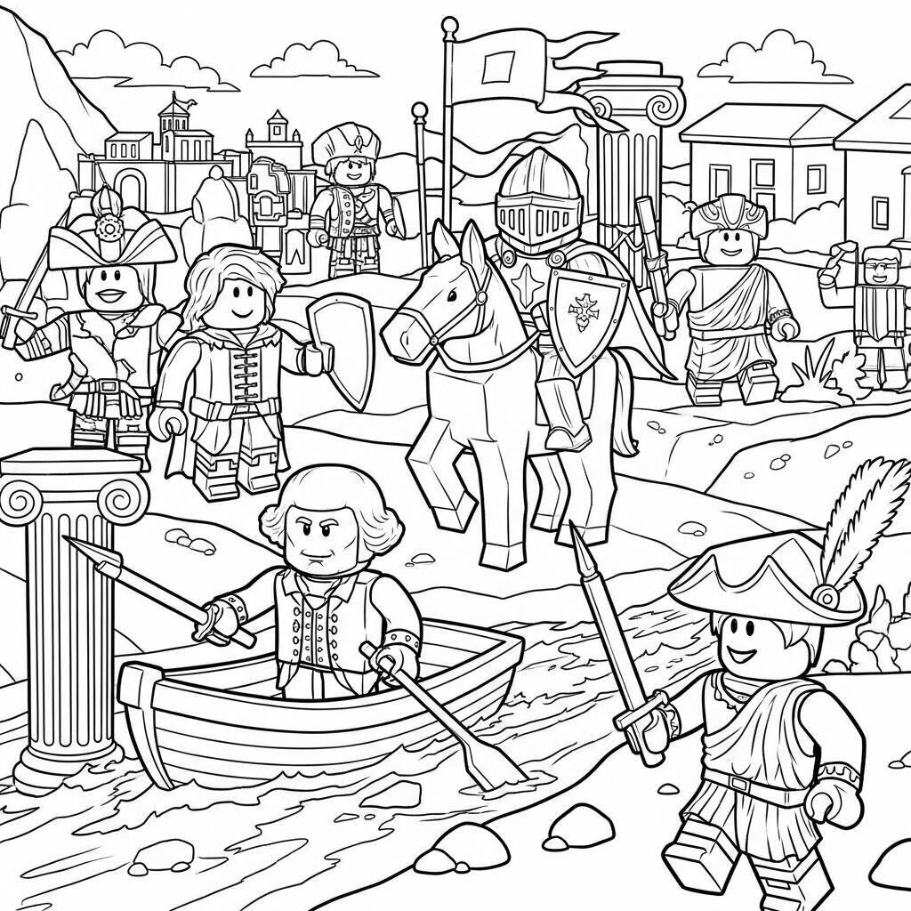 Desenho de História do Roblox para Colorir