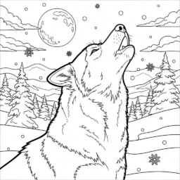 Desenho de Husky para Colorir