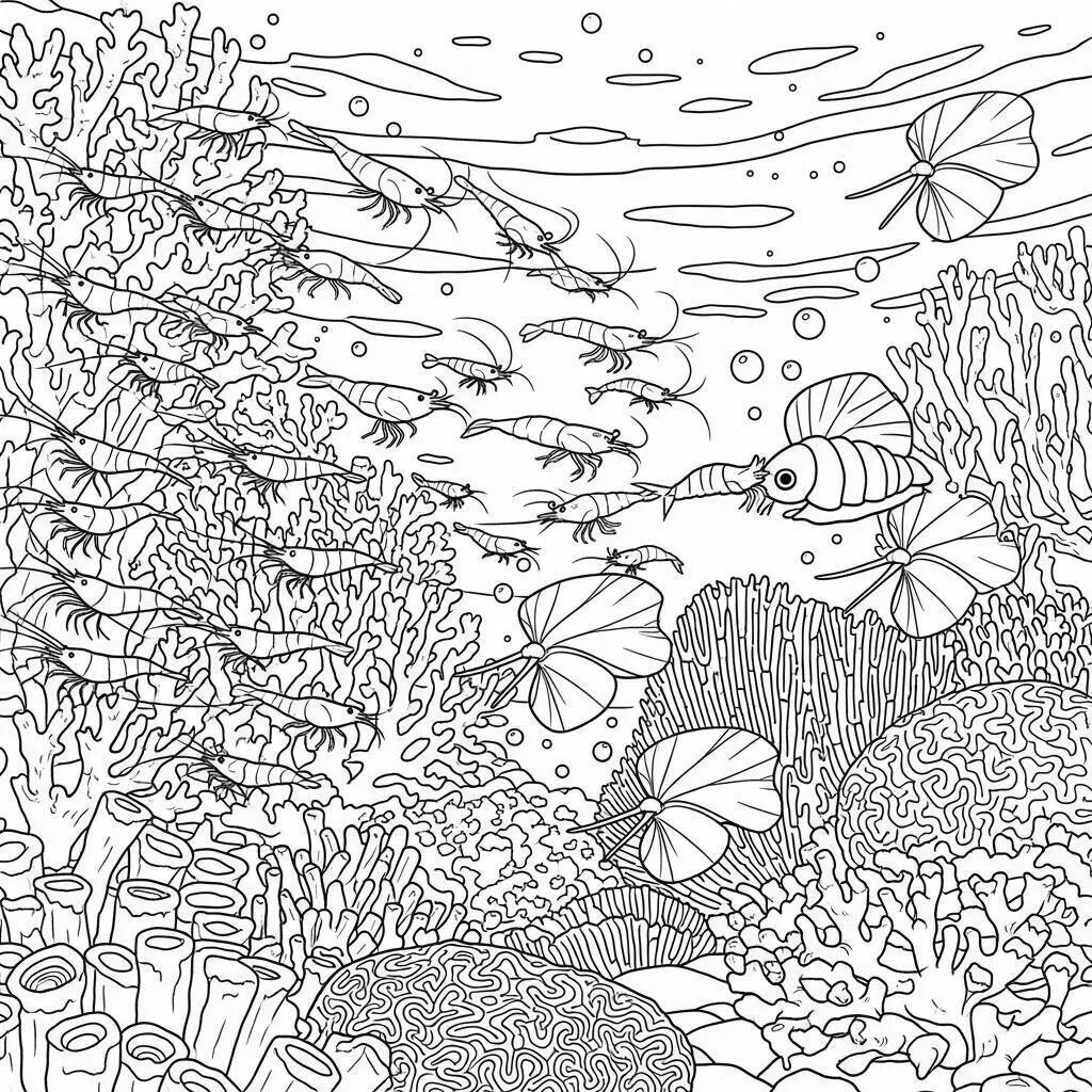 Desenho de Insetos Marinhos para Colorir