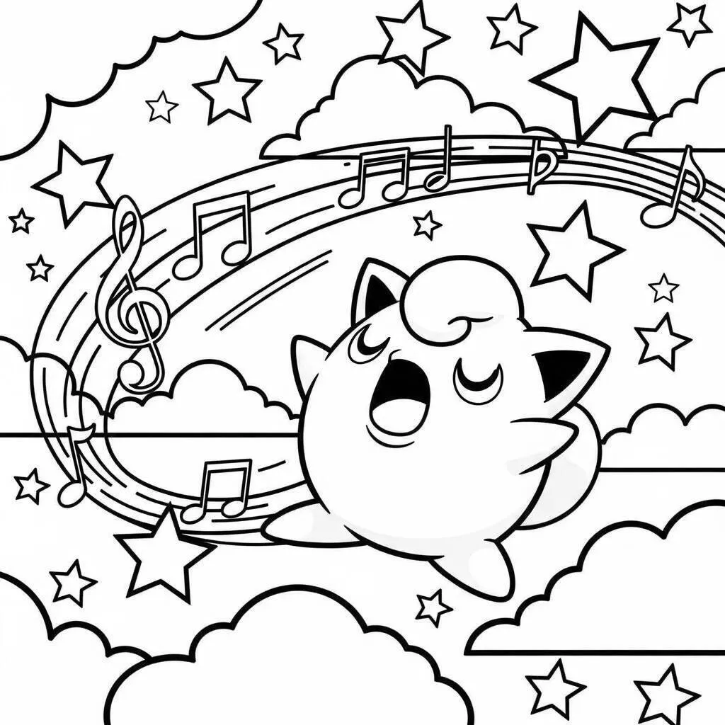 Desenho de Jigglypuff para Colorir
