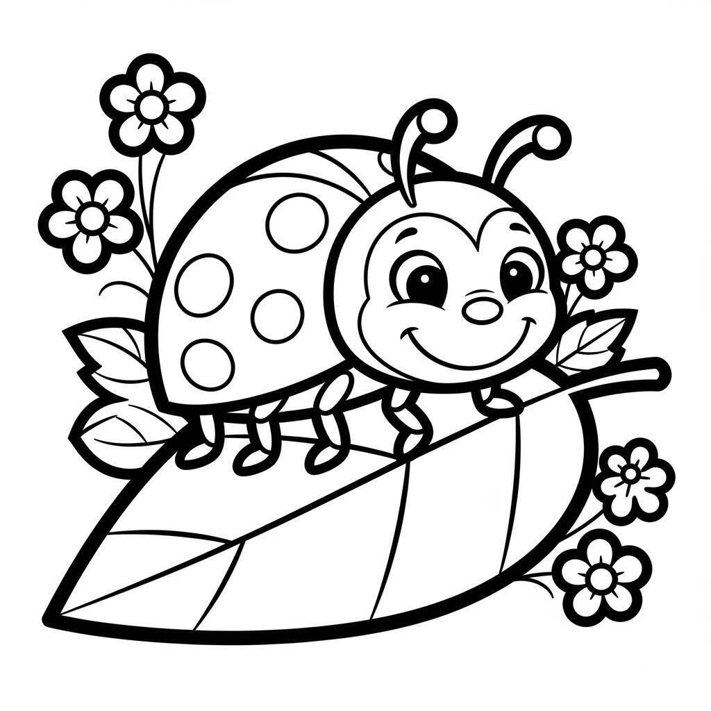 Desenho de Joaninha para Colorir