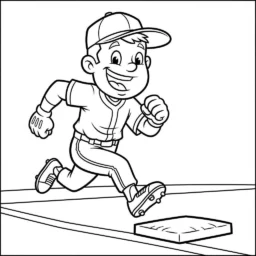 Desenho de Jogador de Beisebol para Colorir