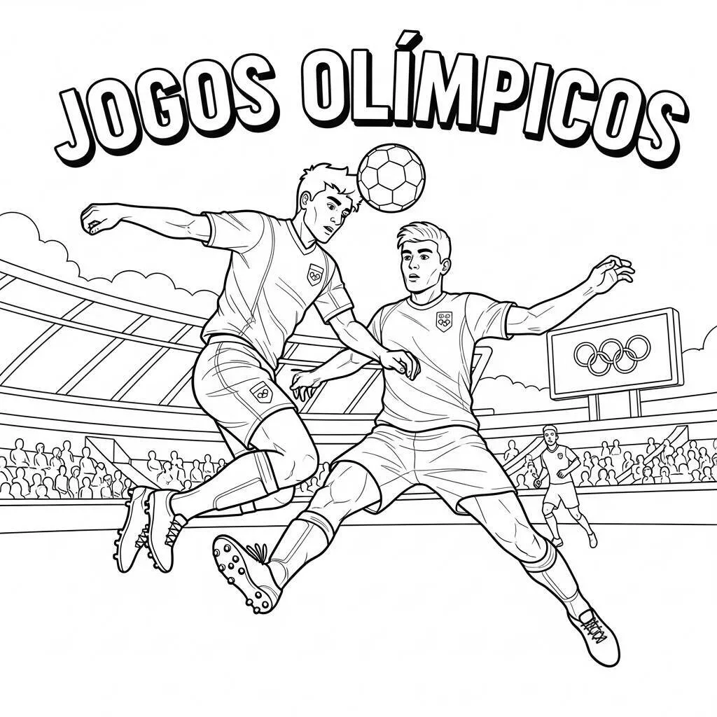 Desenho de Jogadores de Futebol para Colorir