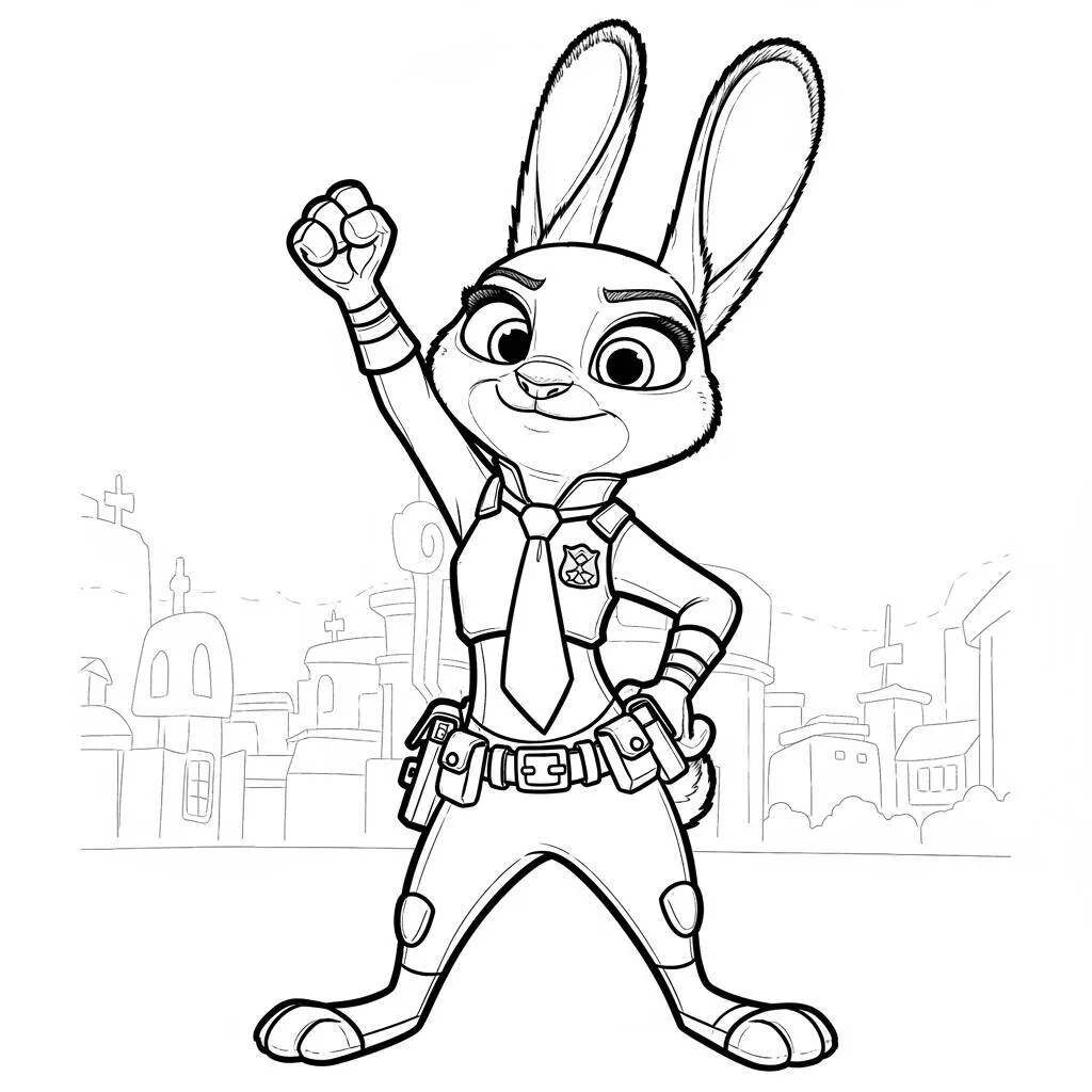 Desenho de Judy Hopps para Colorir