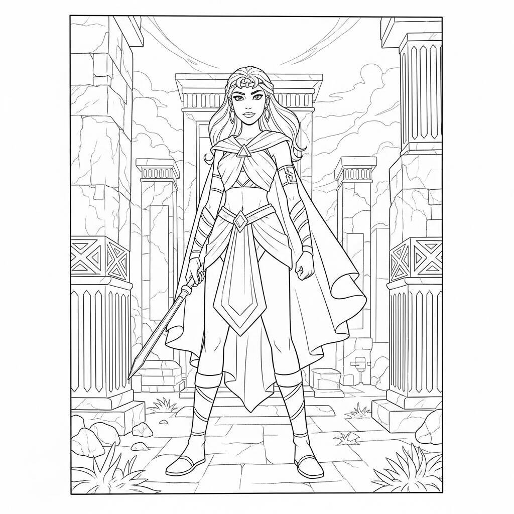Desenho de Kida para Colorir