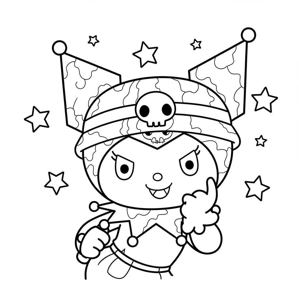 Desenho-de-Kuromi-para-Colorir Desenho de Kuromi para Colorir