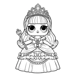 Desenho de LOL Surprise Princesa para Colorir