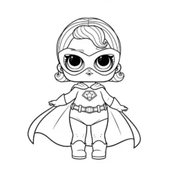 Desenho de LOL Surprise Super-Heroína para Colorir